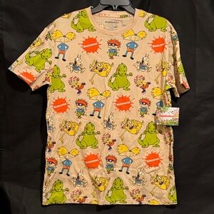 Vintage Nickelodeon Rugrats Beige Cartoon Character Tee